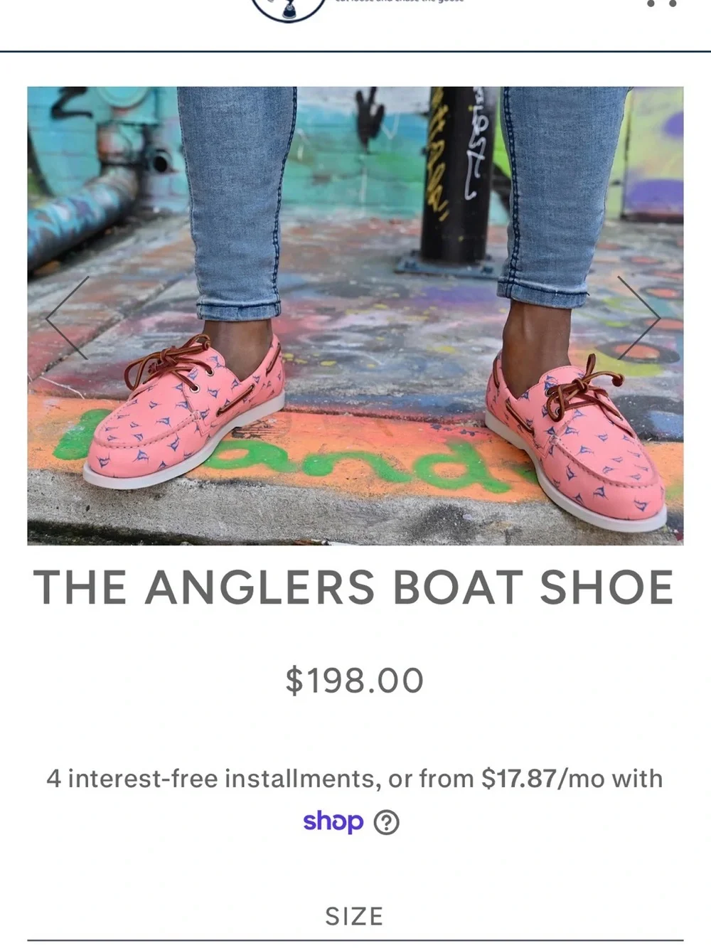 Froats coral with blue sailfish Printed Leather Boat Loafers with Brown Laces